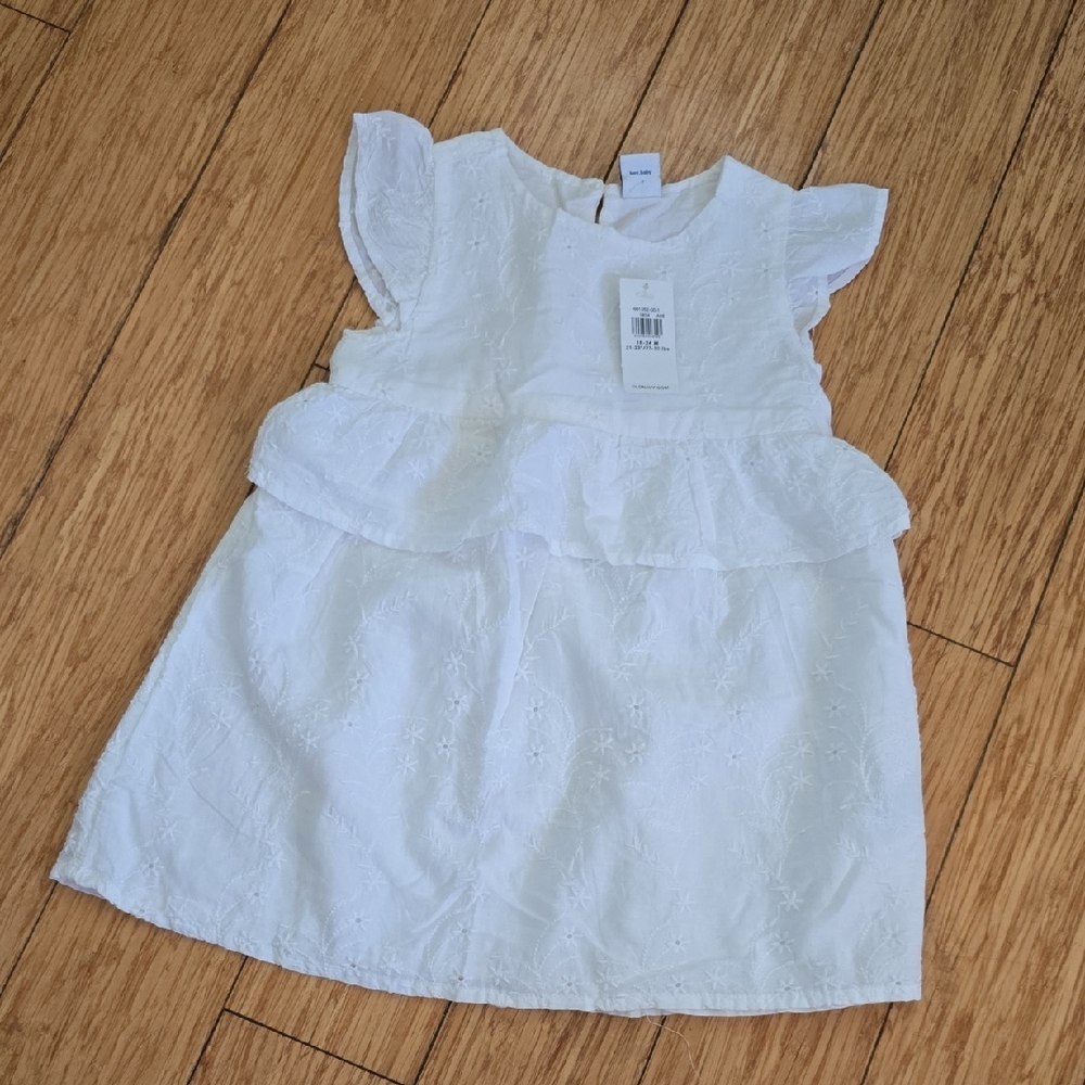 Old Navy White Ruffle Kids Dress